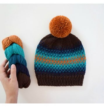 Fair Isle Beanie Free Knitting Pattern