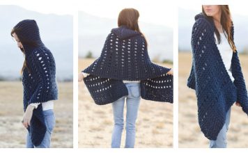 Hooded Wrap Free Knitting Pattern