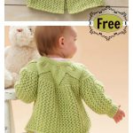 Leaf and Lace Baby Set Free Knitting Pattern