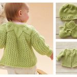 Leaf and Lace Baby Set Free Knitting Pattern