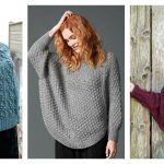 Lovely Sleeved Poncho Free Knitting Pattern