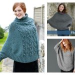 Lovely Poncho with Sleeves Free Knitting Pattern