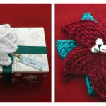 Poinsettia Gift Topper Free Knitting Pattern