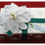 Poinsettia Gift Topper Free Knitting Pattern