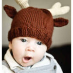 Reindeer Beanie Hat Free Knitting Pattern