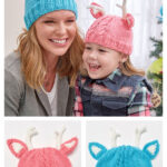 Reindeer Hat Free Knitting Pattern