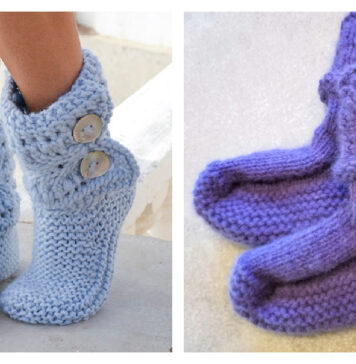 Simple Slipper Booties Free Knitting Pattern