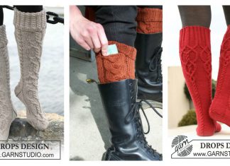 Cable Boot Socks Knitting Pattern