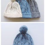 Cabled Slouchy Hat Free Knitting Pattern