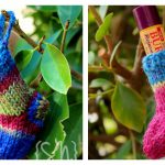 Christmas Stocking Lip Balm Cozy Free Knitting Pattern