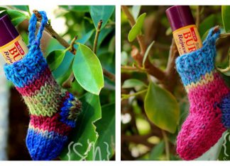 Christmas Stocking Lip Balm Cozy Free Knitting Pattern