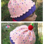 Cup Cake Hat Free Knitting Pattern