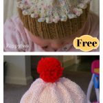 Cupcake Hat Free knitting Pattern
