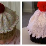 Cupcake Hat Free knitting Pattern