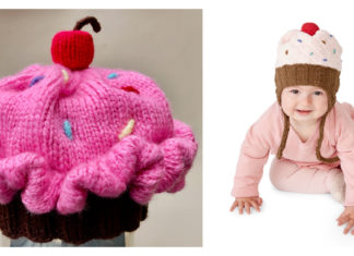 Cupcake Hat Free knitting Pattern