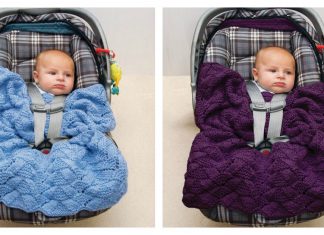 Easy Car Seat Blanket Free Knitting Pattern