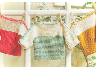 French Macaroon Baby Sweater Free Knitting Pattern