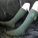 Long socks with cables Free Knitting Pattern