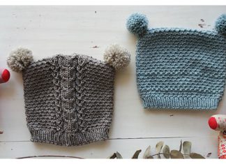 Mishka Baby Hat Free Knitting Pattern