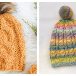 10+ Cable Hat Free Knitting Pattern