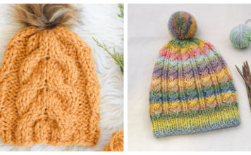 10+ Cable Hat Free Knitting Pattern