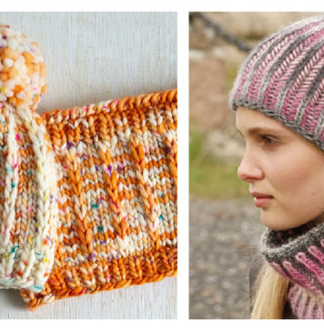 Winter Weather Hat and Cowl Set Free Knitting Pattern