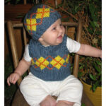 Baby Argyle Vest and Hat Free Knitting Pattern