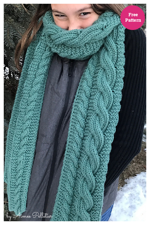 Cable It Up Scarf and Hat Free Knitting Pattern