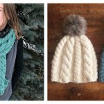 Cable It Up Scarf and Hat Free Knitting Pattern