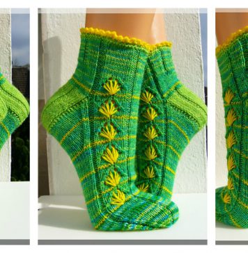 Dandelion Socks Free Knitting Pattern