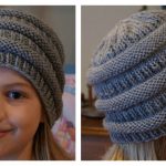 Easy Slouchy Beanie Hat Free Knitting Pattern