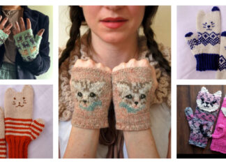Kitten Mittens Knitting Patterns