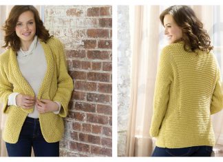 Mitered Jacket Free Knitting Pattern