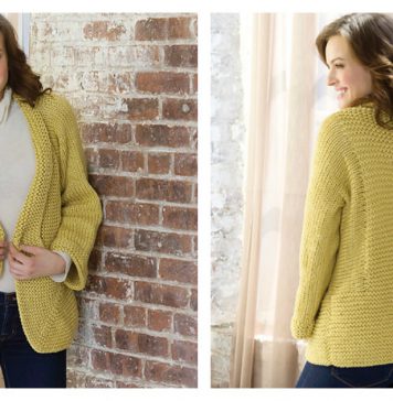 Mitered Jacket Free Knitting Pattern