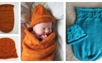 Owlie Cocoon and Hat Free Knitting Pattern