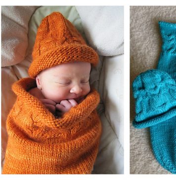 Owlie Cocoon and Hat Free Knitting Pattern