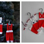 Tiny Santa Pants Ornament Free Knitting Pattern