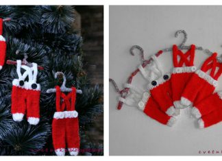 Tiny Santa Pants Ornament Free Knitting Pattern