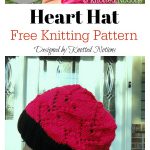 All Sizes Lace Hearts Beanie Hat Free Knitting Pattern