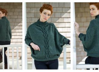 Kombu Poncho Free Knitting Pattern