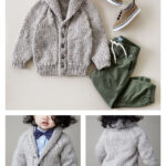 Shawl Collar Baby Cardigan Free Knitting Pattern