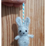 Tiny Rabbit Decoration Free Knitting Pattern