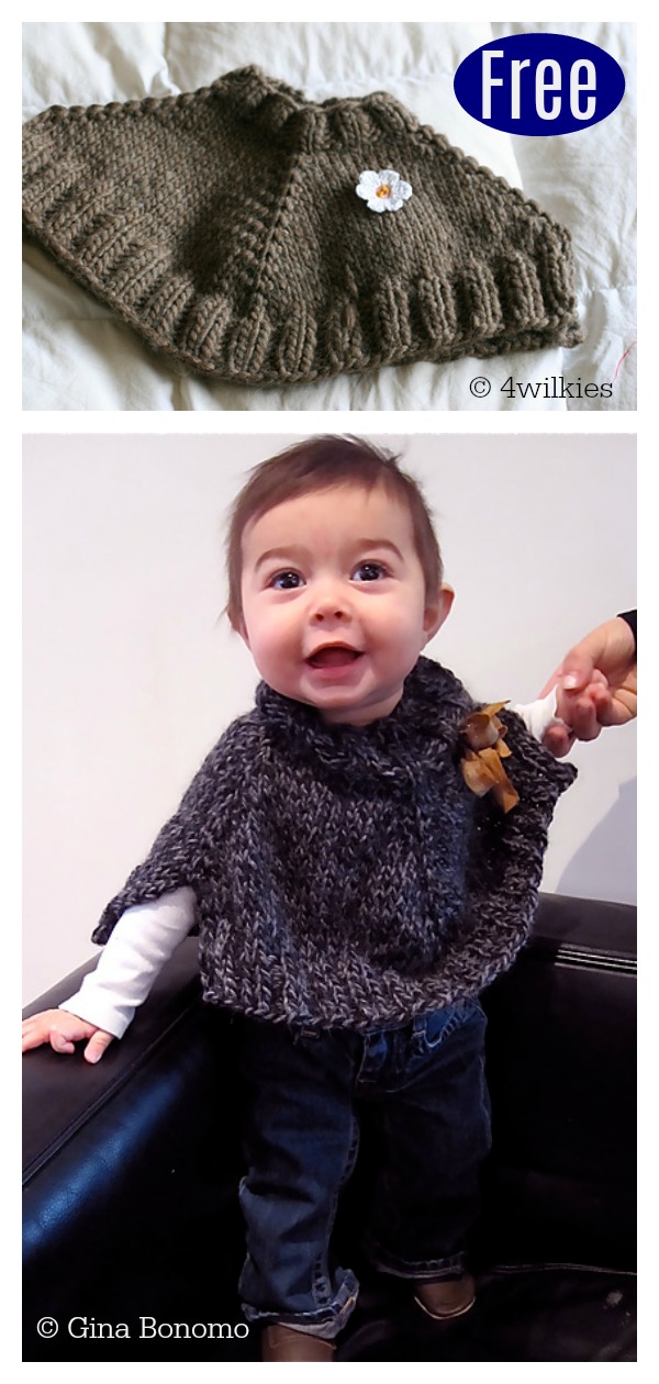 Baby Gaga Capelet Free Knitting Pattern