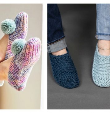 Easy Slippers Free Knitting Pattern