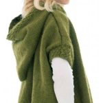 Girl Hooded Poncho Free Knitting Pattern