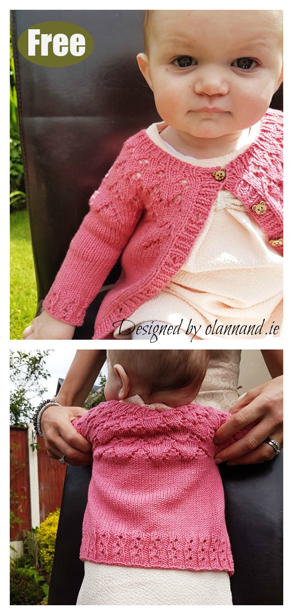 Lace Baby Cardigan Free Knitting Pattern