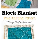 Lace Block Blanket Free Knitting Pattern #freeknittingpattern #lacepattern #grannysquare