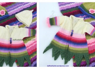 Pea Flower Fairy Baby Jacket Free Knitting Pattern