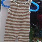 Stripey Baby Dungarees Free Knitting Pattern