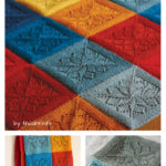 Vivid Lace Block Blanket Knitting Pattern